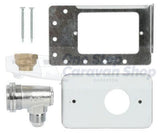 Gas Wall Bayonet Chrome Kit 1/2inch Flare Connection