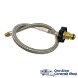 600mm Gas Hose – 1/4MNPT Pigtail w/ Handwheel -Single Bottle