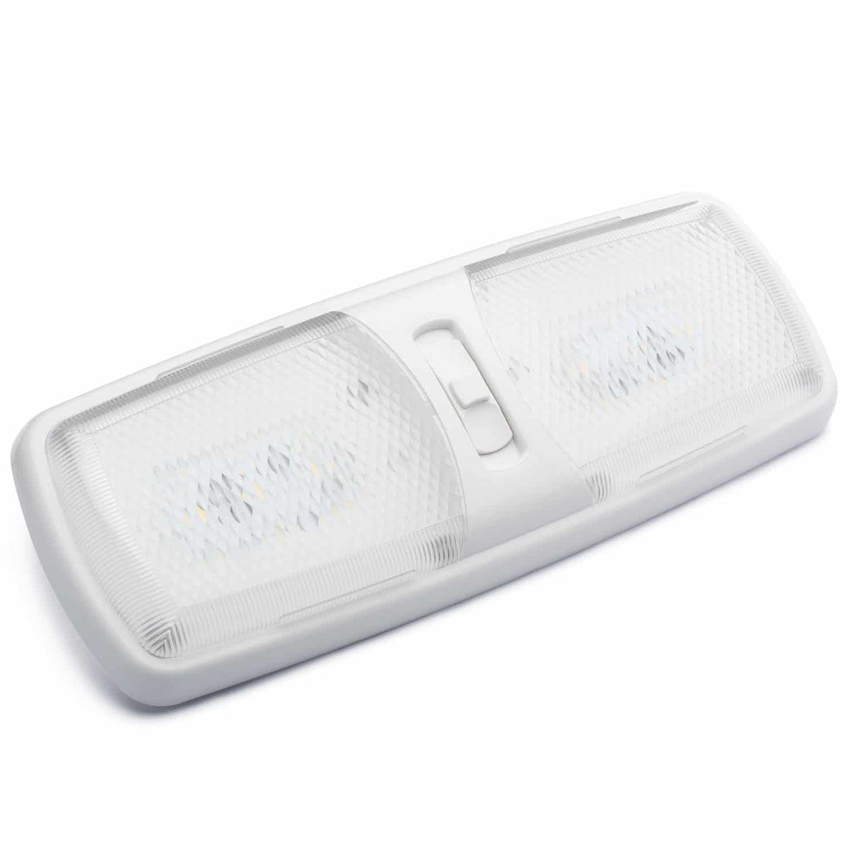 Double LED Dome Light with 3-Way Switch and Removable Lenses