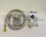 Straight Bayonet with Wall Plate & Bracket Kit t/s 3/8" & 2m Bayonet Hose t/s 1/4" & 3/8"