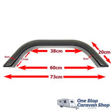 (PAIR) Black Plastic Wheel Spat (73cm)