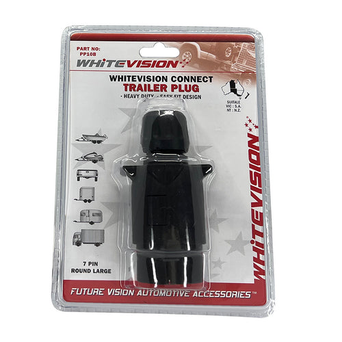 7 Pin Large Round Plastic Trailer Plug - PP10B