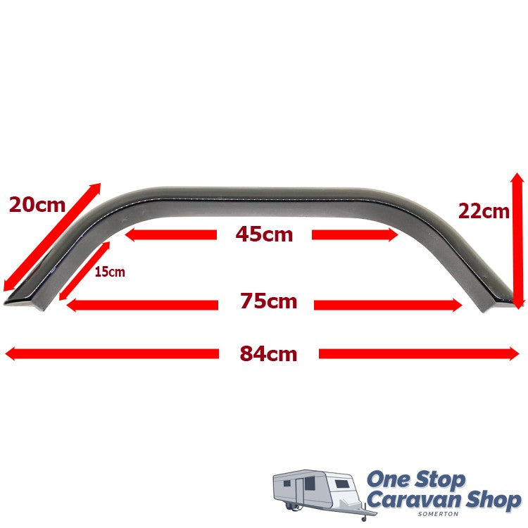 (PAIR) Black Plastic Wheel Spat (84cm)