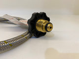 Changeover Valve Kit & 2x900mm Stainless Steel Braided Gas Hose (1/4 Inverted Flare)