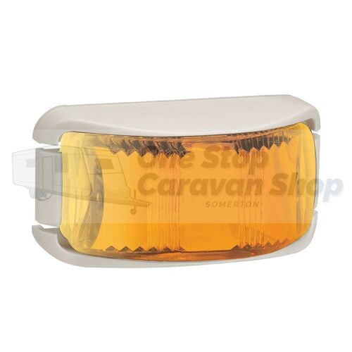 Narva L.E.D Side Lamp Amber- White Base 91622W