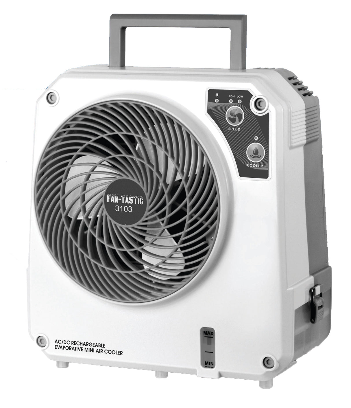 FAN-TASTIC IceO CUBE AC/DC RECHARGEABLE EVAPORATIVE COOLER - 3103