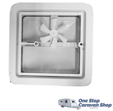OZVENT 12V 14"X14" HATCH WHITE LID