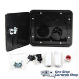 RV FLOMASTER Gravity/city Water Inlet Hatch - Black