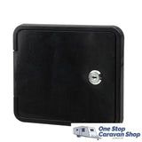 RV FLOMASTER Gravity/city Water Inlet Hatch - Black