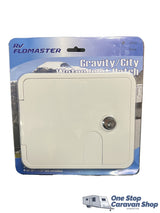 RV FLOMASTER Gravity/city Water Inlet Hatch - White