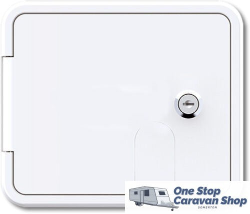 RV FLOMASTER Gravity/city Water Inlet Hatch - White