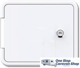 RV FLOMASTER Gravity/city Water Inlet Hatch - White