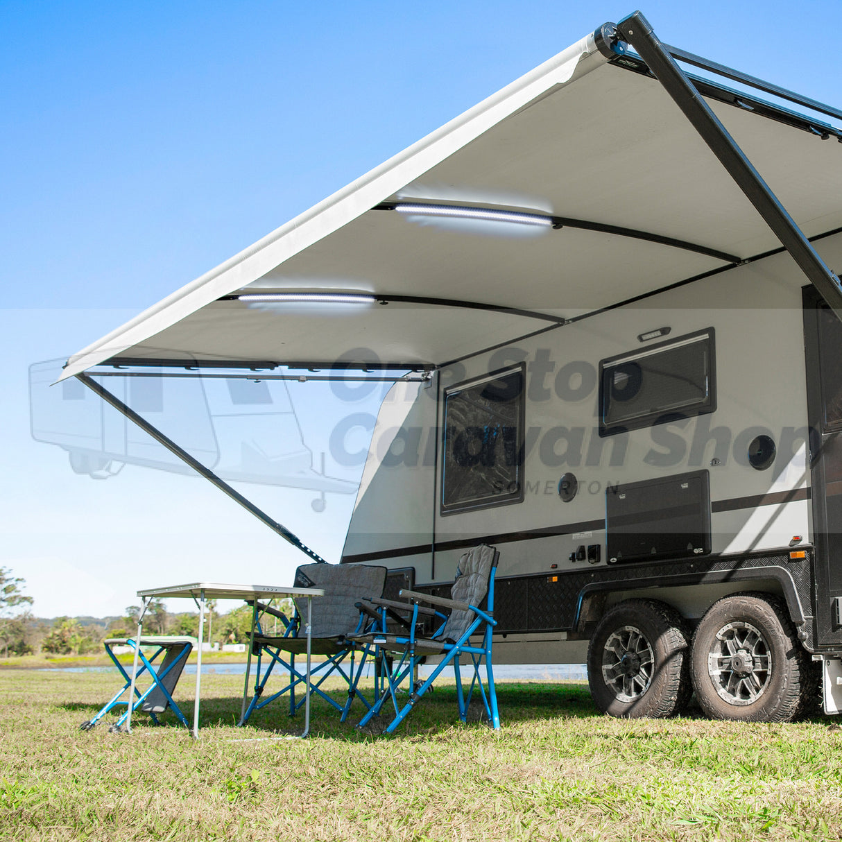Aussie Traveller Black Curved Roof Rafter (CRR) with LED
