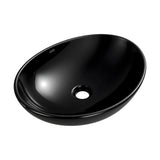 Black Ceramic Oval Sink/Basin 41x34cm