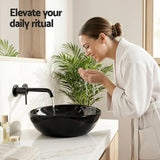 Black Ceramic Oval Sink/Basin 41x34cm