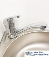 Caravan Corner Sink - Hot & Cold Mixer Tap