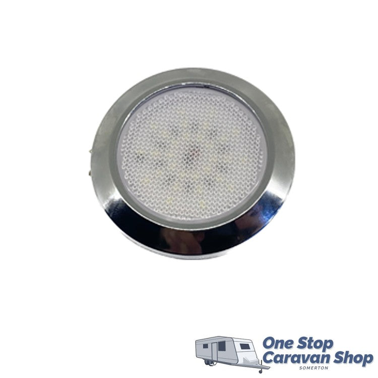 RV Ceiling Light 69mm Diameter (Black/Chrome)