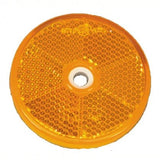 Narva  Amber Retro Reflector 80mm with Central Fixing Hole (Pair)