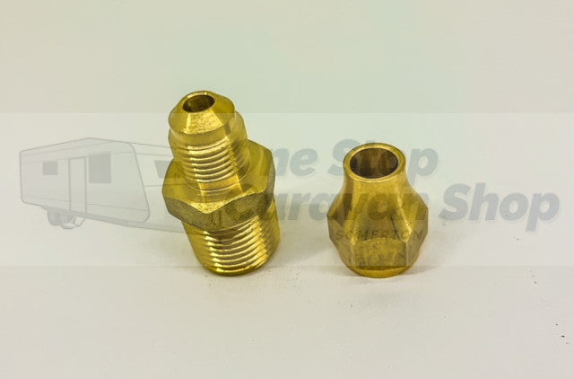 Straight Bayonet with Wall Plate & Bracket Kit t/s 3/8" & 2m Bayonet Hose t/s 1/4" & 3/8"