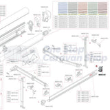 Right Hand Lead Bar End Cap (Polar White) - Suit Fiamma F45 S Awnings