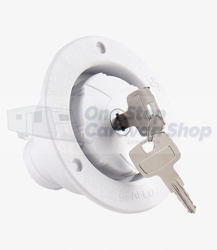 SEAFLO LOCKABLE WATER INLET 40mm outlet - WHITE – One Stop Caravan Shop