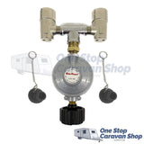 Single to Dual Gas Bayonet Adapter w/ LCC Reg