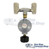 Single to Dual Gas Bayonet Adapter w/ LCC Reg