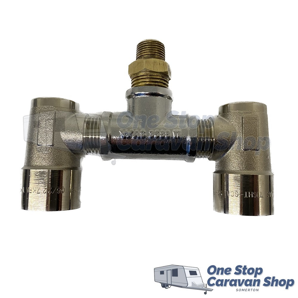 Single to Dual Gas Bayonet Adapter w/ LCC Reg