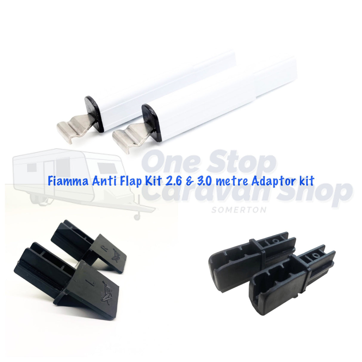 Fiamma 2.6m & 3.0m Awning Aussie Traveller Anti-Flap Kit Adaptor-White