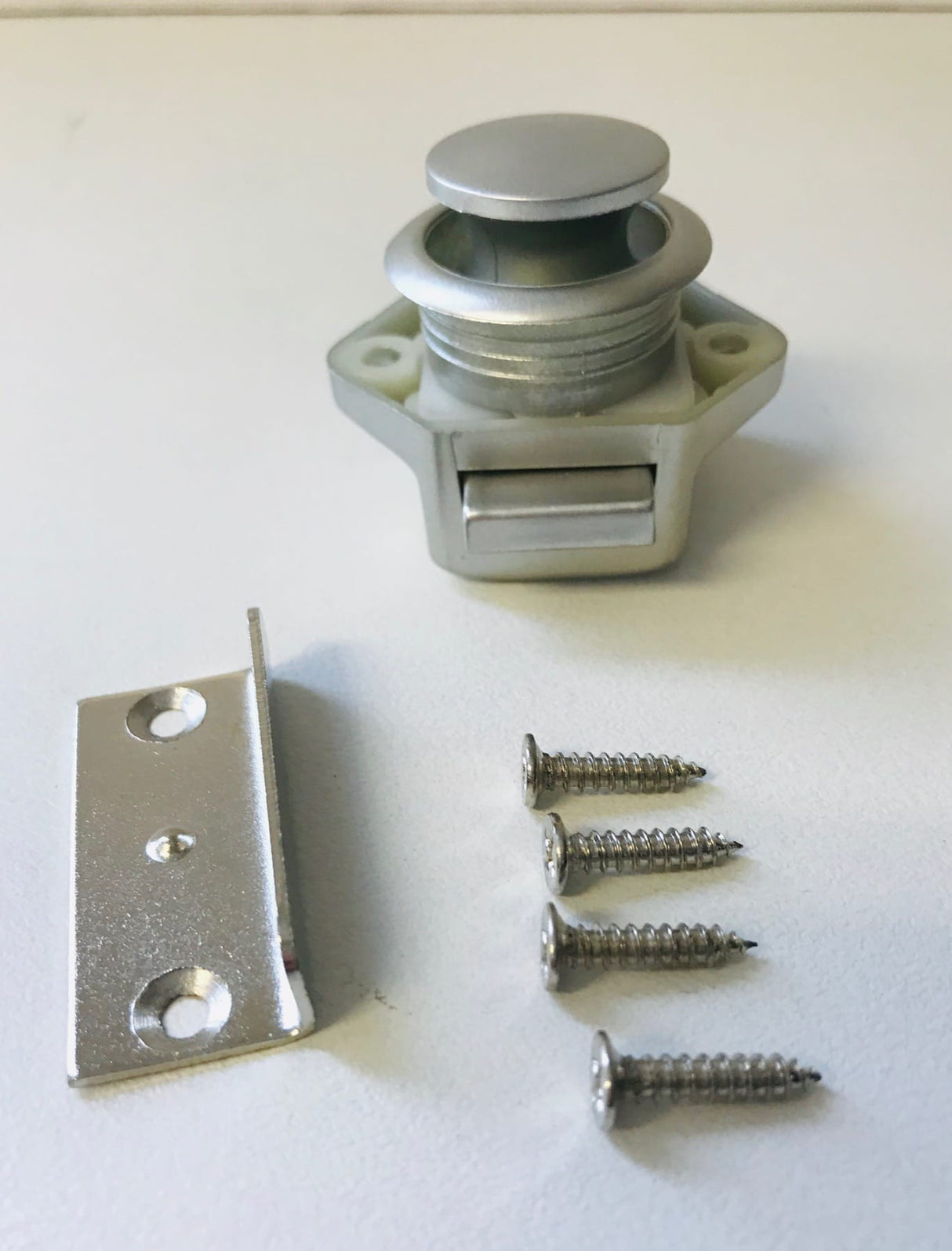 Camec 16mm Nickel Catch Set - Catch / Rosette / Knob / Strike Plate