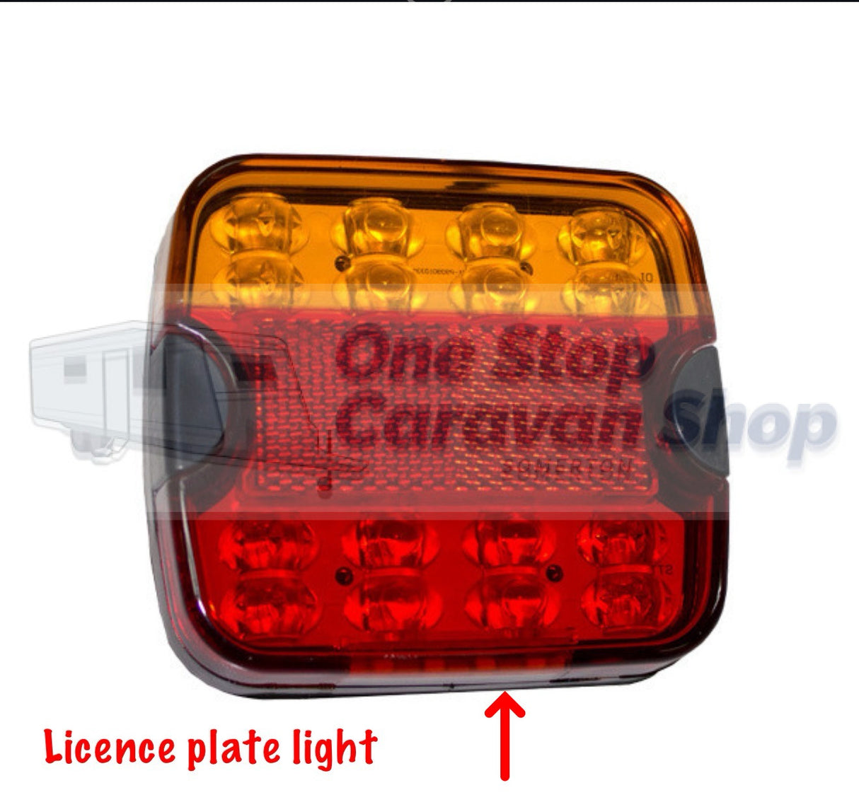 Whitevision CRL10 Ser 9-33V LED Combination Trailer Lamp with License plate light