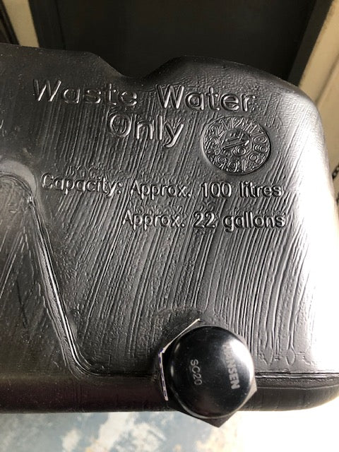 HUME 100Lt Grey Water Waste Tank with Fittings