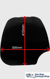 SSPA1764: Thetford Glass lid with bracket suit Argent Bowl-Solid Black