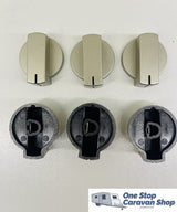 Thetford Spinflo/Caprice Straight Knobs Matt Nickle - SSPA0901.MNK - PACK OF 6