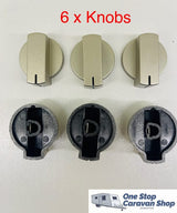 Thetford Spinflo/Caprice Straight Knobs Matt Nickle - SSPA0901.MNK - PACK OF 6