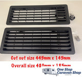 Thetford Fridge vent kit Top & Bottom- Black