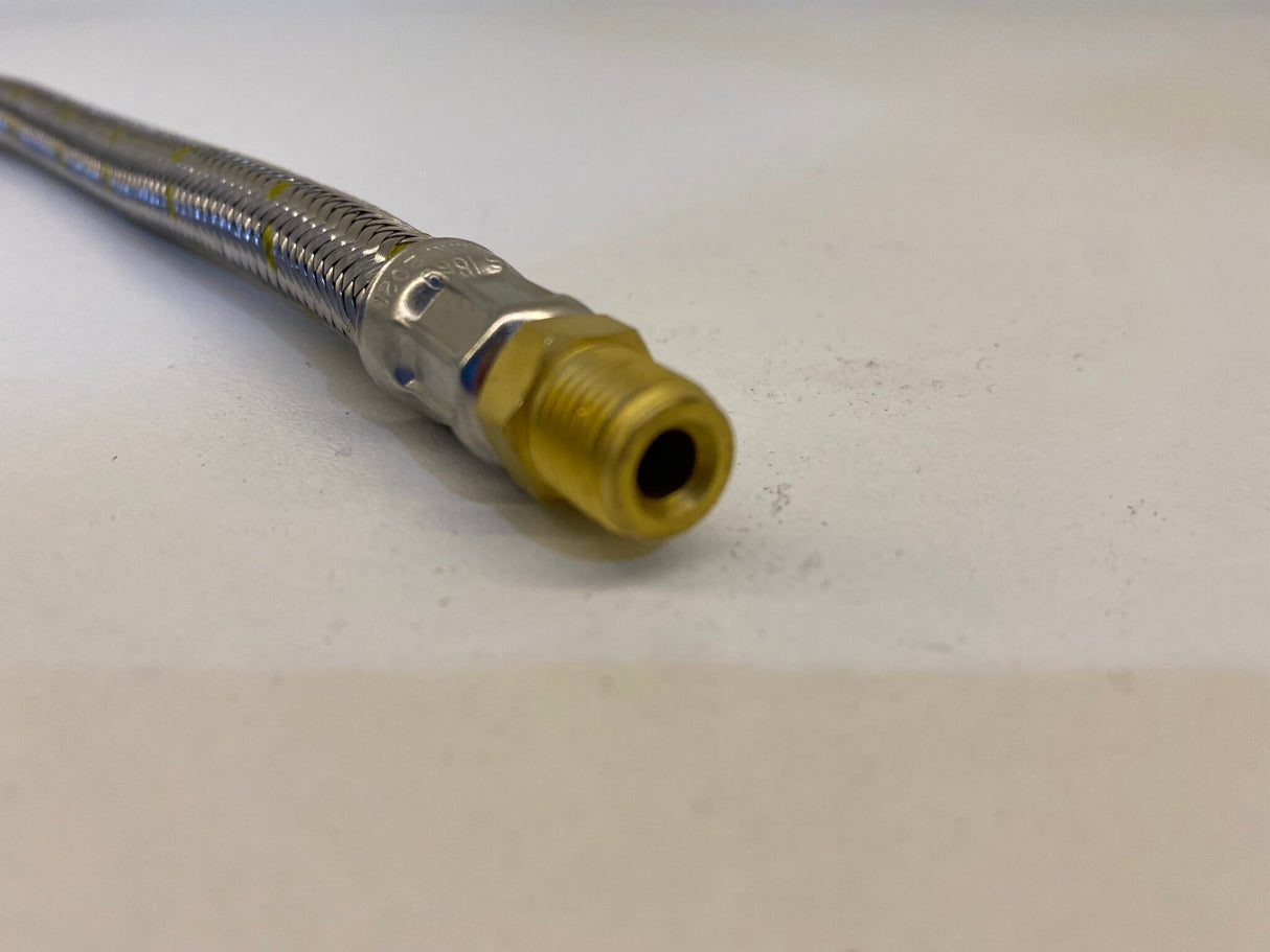 450mm Type F LCC27 Gas Hose - 1/4 Inv Flare Pigtail