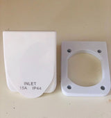 White Weatherproof 15A INLET - IP44