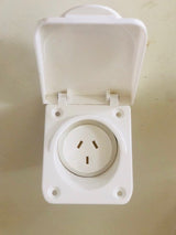 White Weatherproof 10A OUTLET - IP44