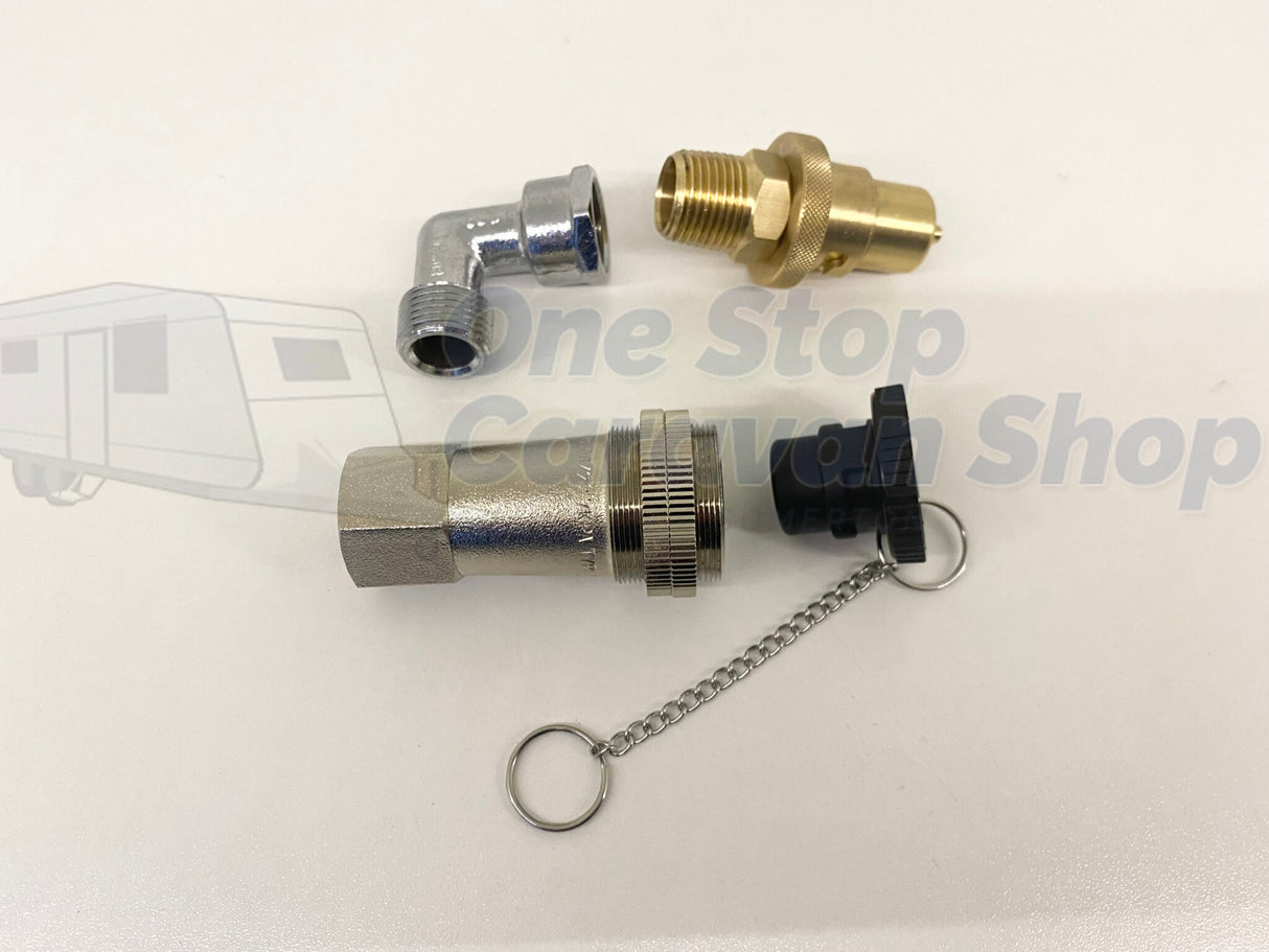 Single BAYONET ELBOW to SINGLE Bayonet Adapter