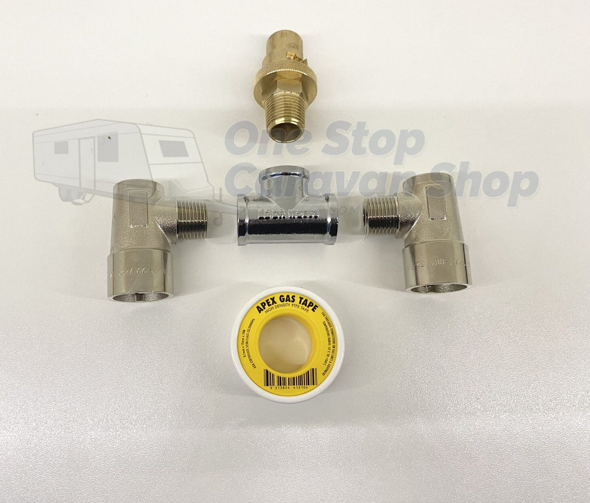 Single to Dual Gas Bayonet Double Adaptor with 3m 3/8 BBQ Hose to Suit Caravan and Motorhome Webber BBQ