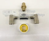 Single to Dual Gas Bayonet Double Adaptor with 3m 3/8 BBQ Hose to Suit Caravan and Motorhome Webber BBQ