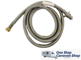 Gas Bayonet Hose 2m 1/4 with Adapter to suit 3/8" Webber BBQ