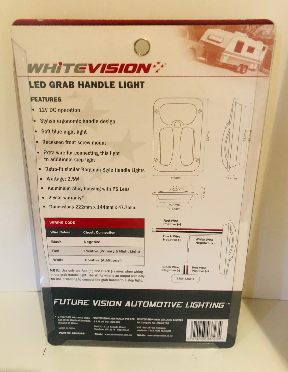 Lighted Rv Handle RV LED Grab Handle - Black – One Stop Caravan Shop