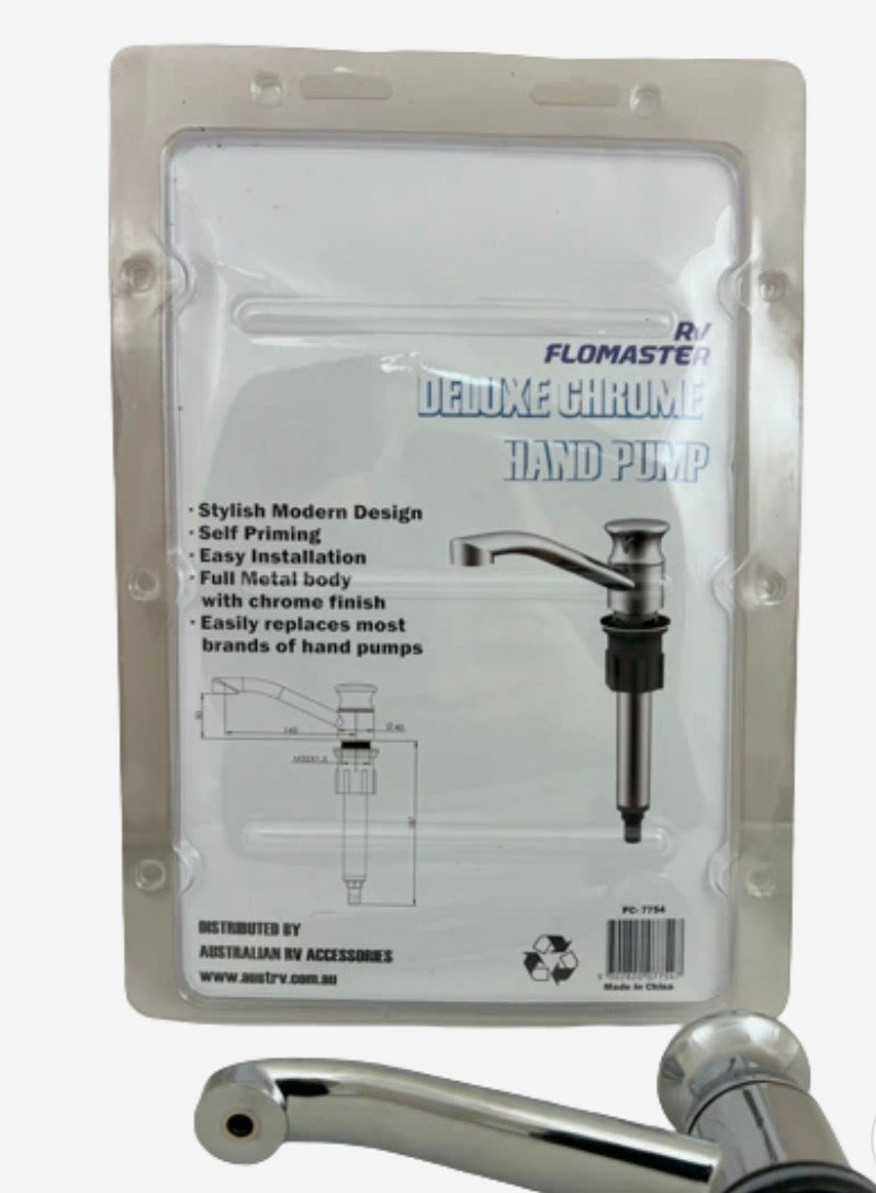 RV Flomaster Deluxe Chrome Hand Pump