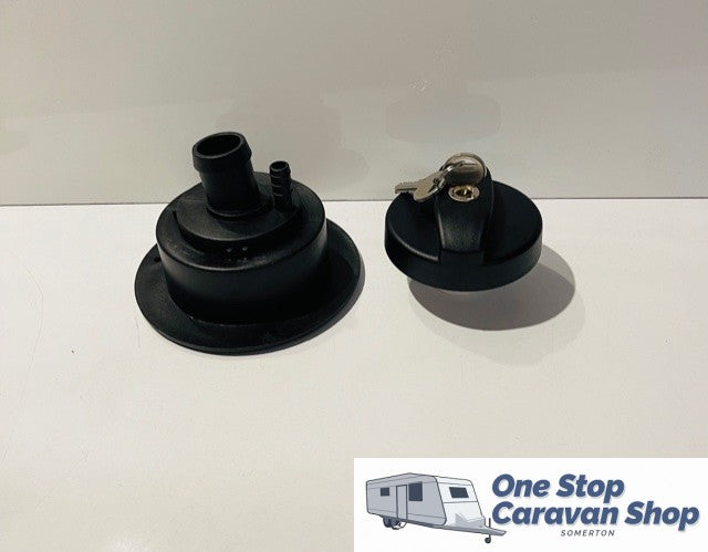 Water Filler with Lockable Cap - Black