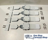 Roof Clamp for Pop Top White set of 4 (with white pan head screws)4