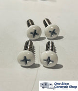 Roof Clamp for Pop Top White set of 4 (with white pan head screws)4
