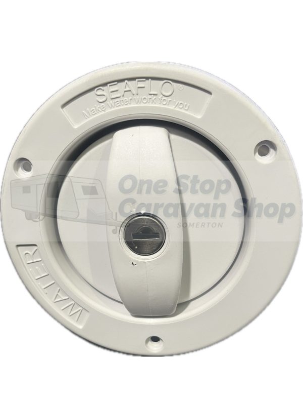 SEAFLO LOCKABLE WATER INLET - WHITE