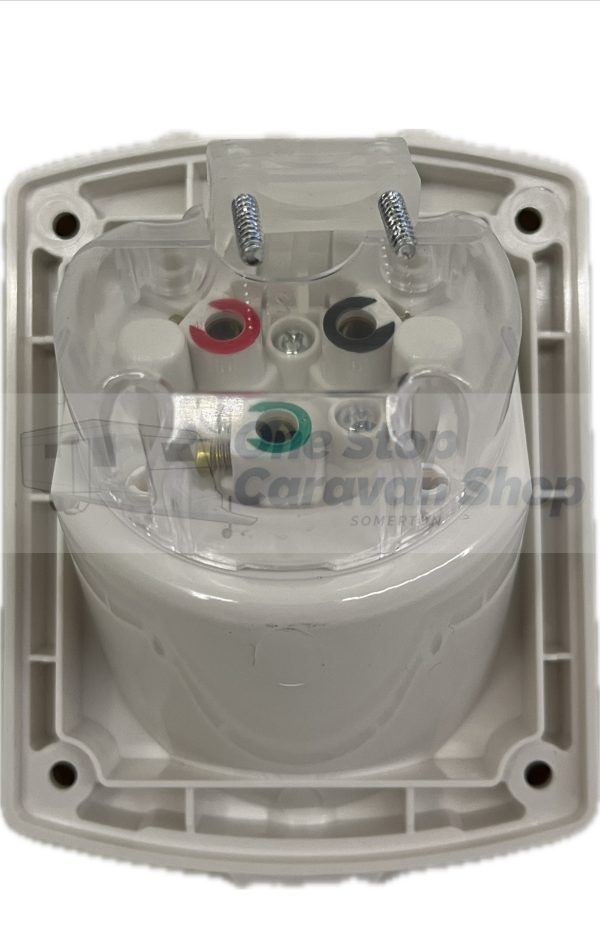 Caravan Inlet Panel 15AMP Caravan Inlet IP34 - White – One Stop Caravan Shop
